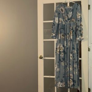 Pink Blush maternity maxi. Worn once for shower. Size medium.